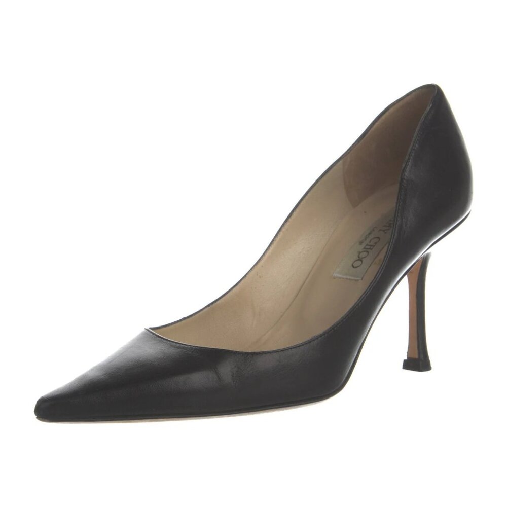 Jimmy Choo Black Leather Pumps – Size 37 / US 7